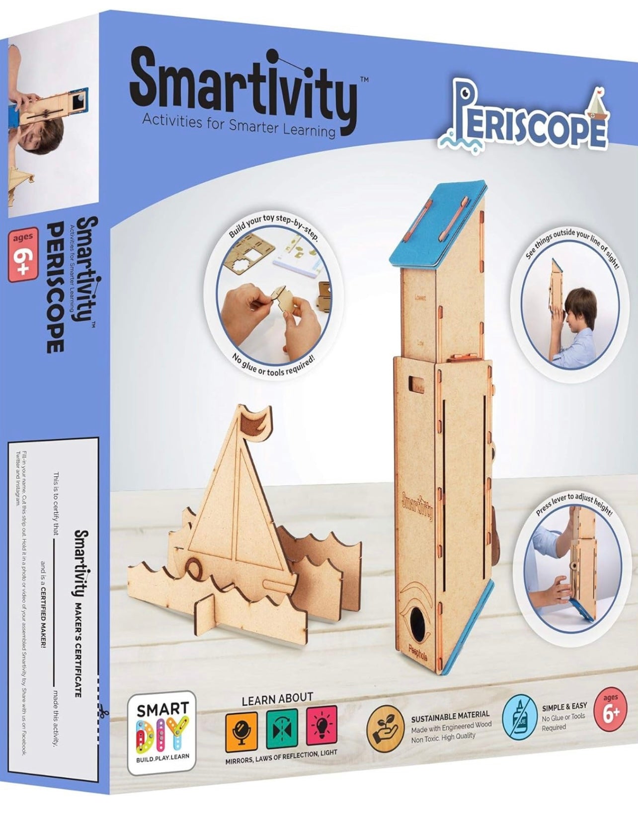 Smartivity Periscope 3D Modelo de madera Ingeniería STEM