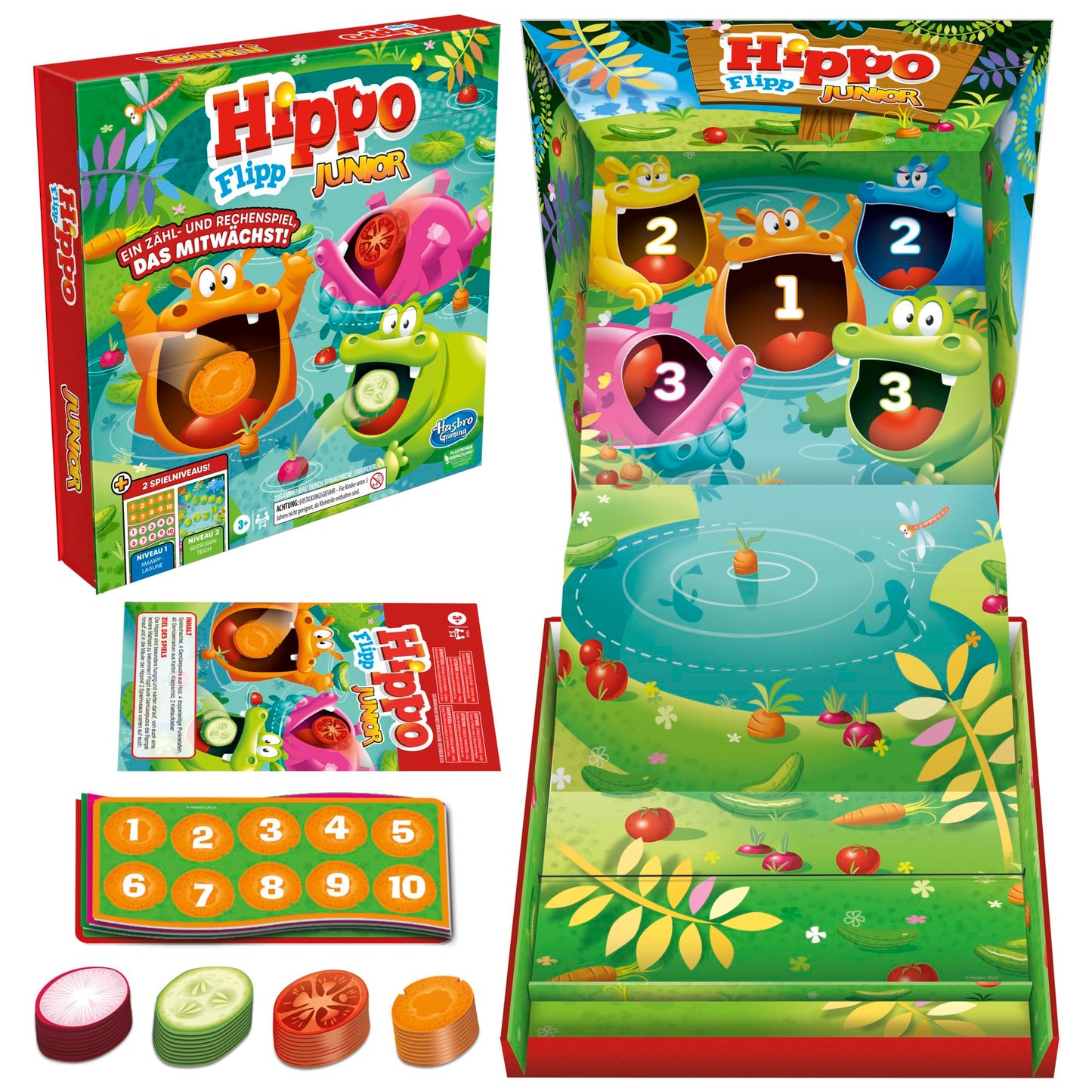 Hippo Flipp Junior Juego de mesa para niños en edad preescolar