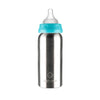 Vaso para sorber de acero inoxidable 3 en 1 para niños pequeños, biberón de acero inoxidable