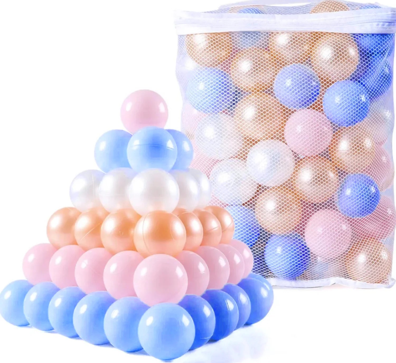 Pelotas de plástico de colores, 45 uds