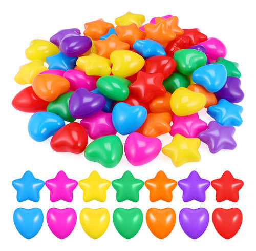 60 Unidades Con Forma De Estrella Y Corazón