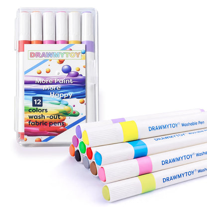 DRAWMYTOY Paquete de recambio lavable de 12 colores para bolígrafo de graffiti