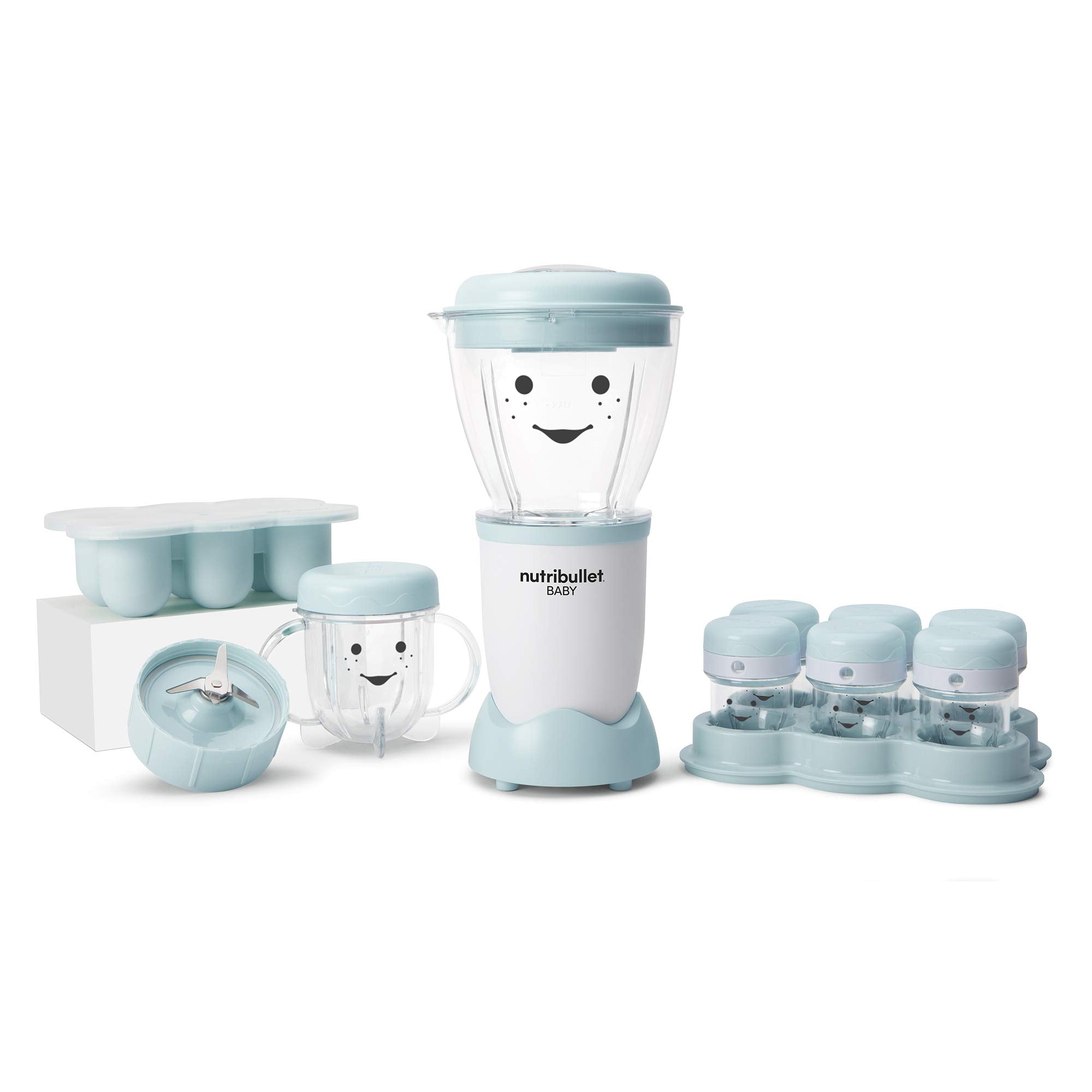 NutriBullet NBY-50100 Baby - Sistema completo de preparación de alimentos para bebés, 32 onzas, color azul