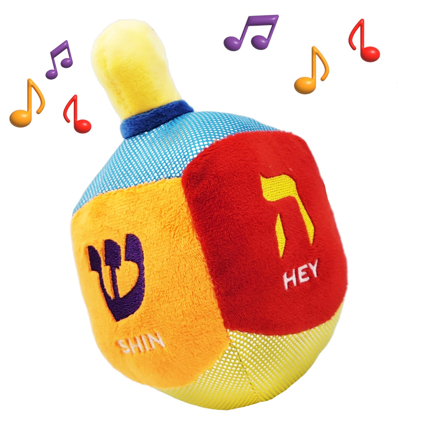 The Dreidel Company Hanukkah Plush Menorah and Dreidel - (conjunto de peluche Dreidel y Menorah Set)