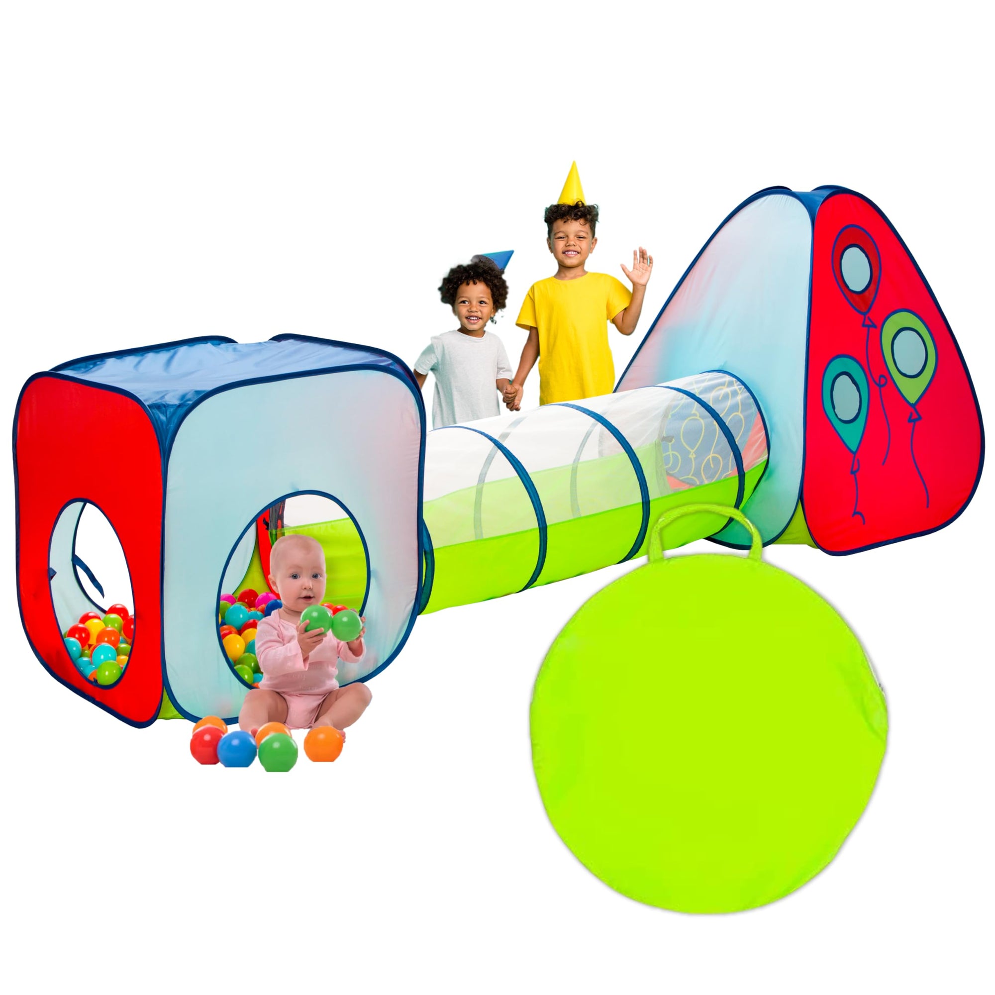 Tienda de juegos Kiddey con túnel y piscina de bolas