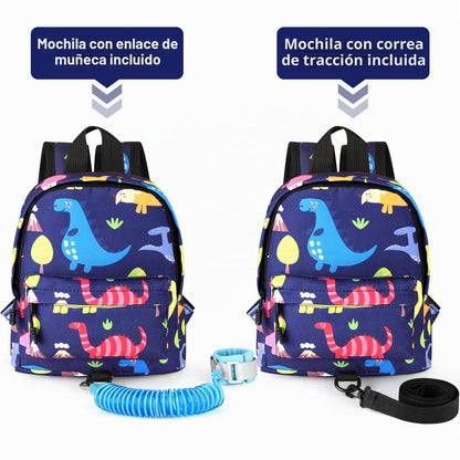 Accmor Correa de mochila para niños pequeños con eslabón de muñeca antipérdida