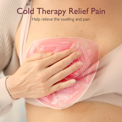 Momcozy Paquetes de terapia para senos más grandes, almohadillas para el pecho caliente y frío