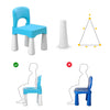 Silla de plástico para niños pequeños burgkidz, duradera y ligera, 9.3