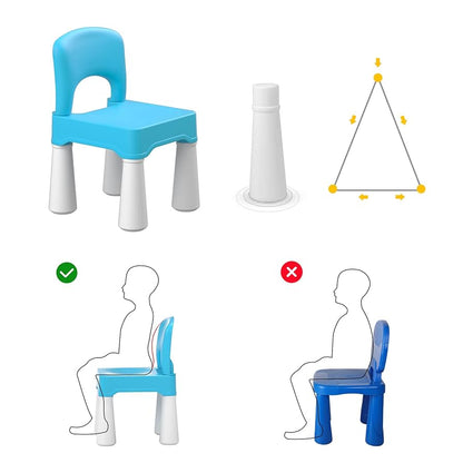 Silla de plástico para niños pequeños burgkidz, duradera y ligera, 9.3