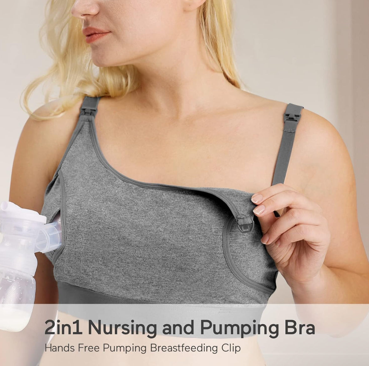 Momcozy Brasier de bombeo manos libres, Talla M