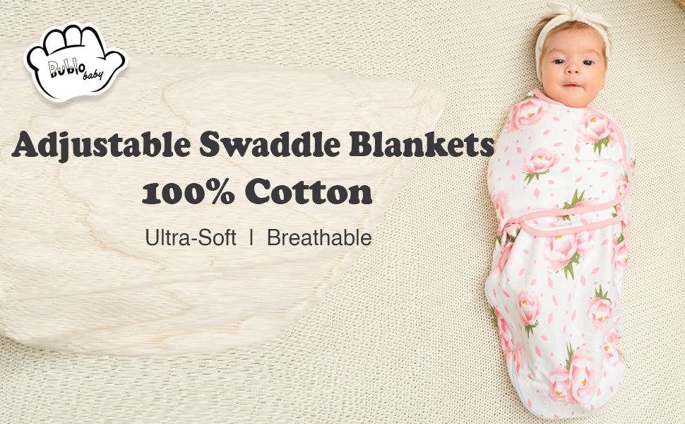 Mantas Bublo para recién nacidos (paquete de 3) de 3-6 meses