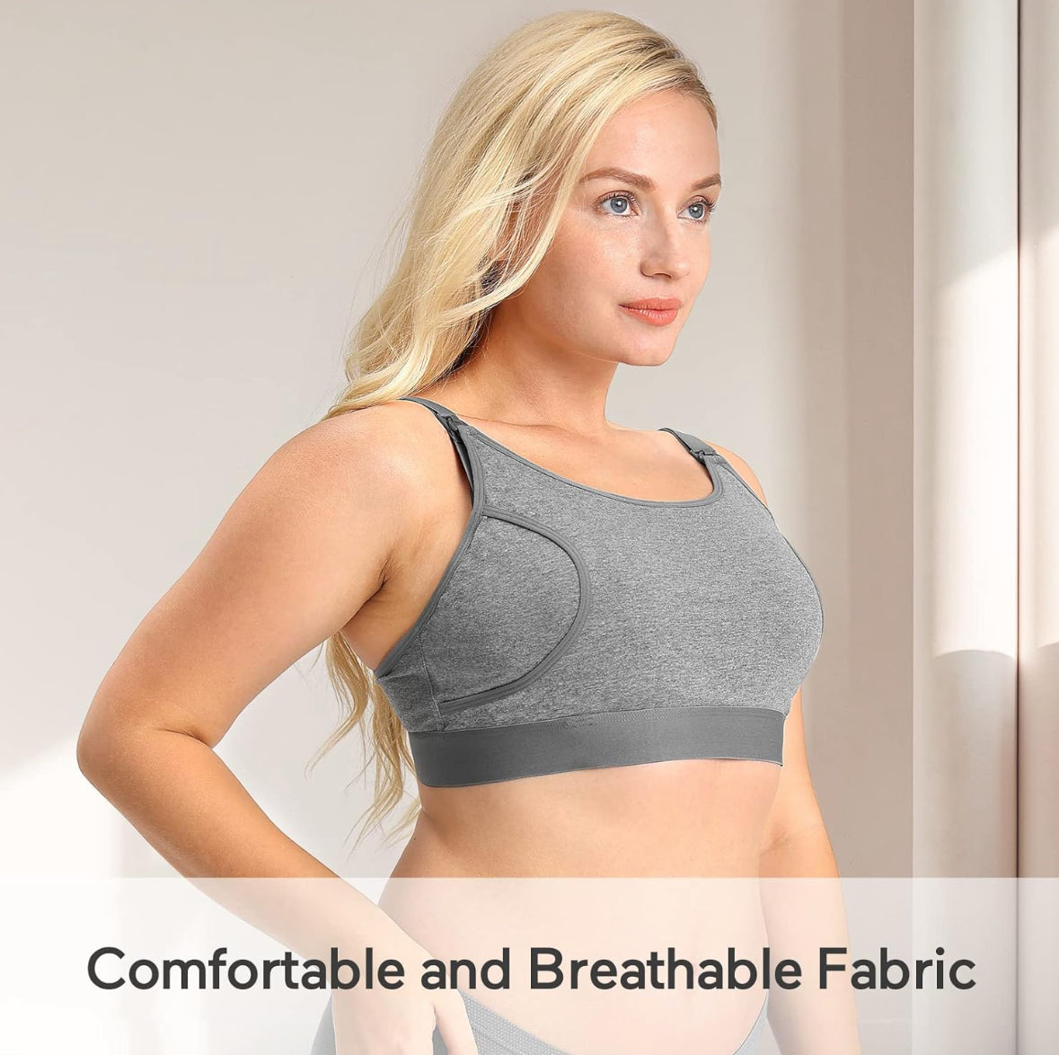 Momcozy Brasier de bombeo manos libres, Talla M