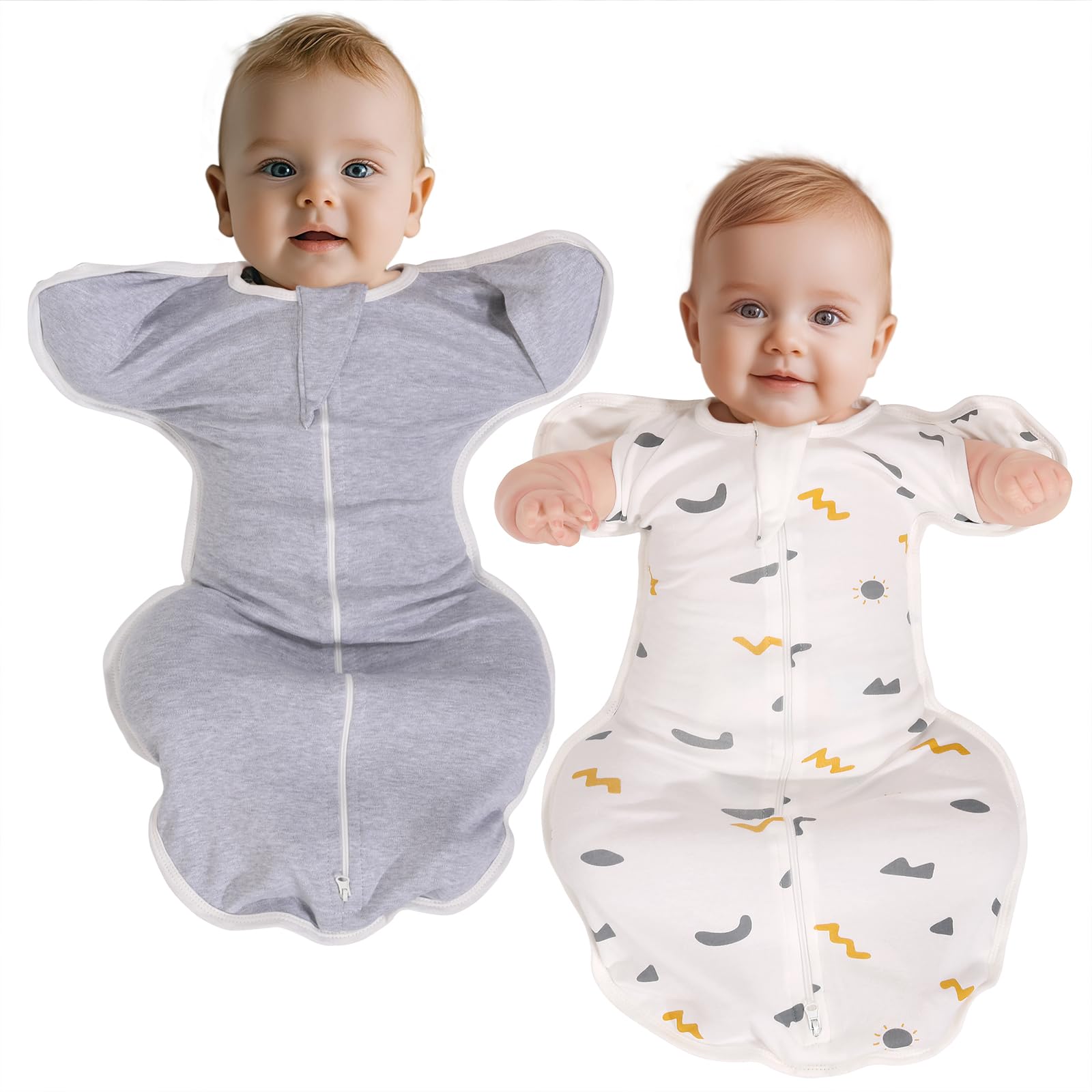 Saco de dormir envolvente WODHOY de 0 a 3 meses, paquete de 2