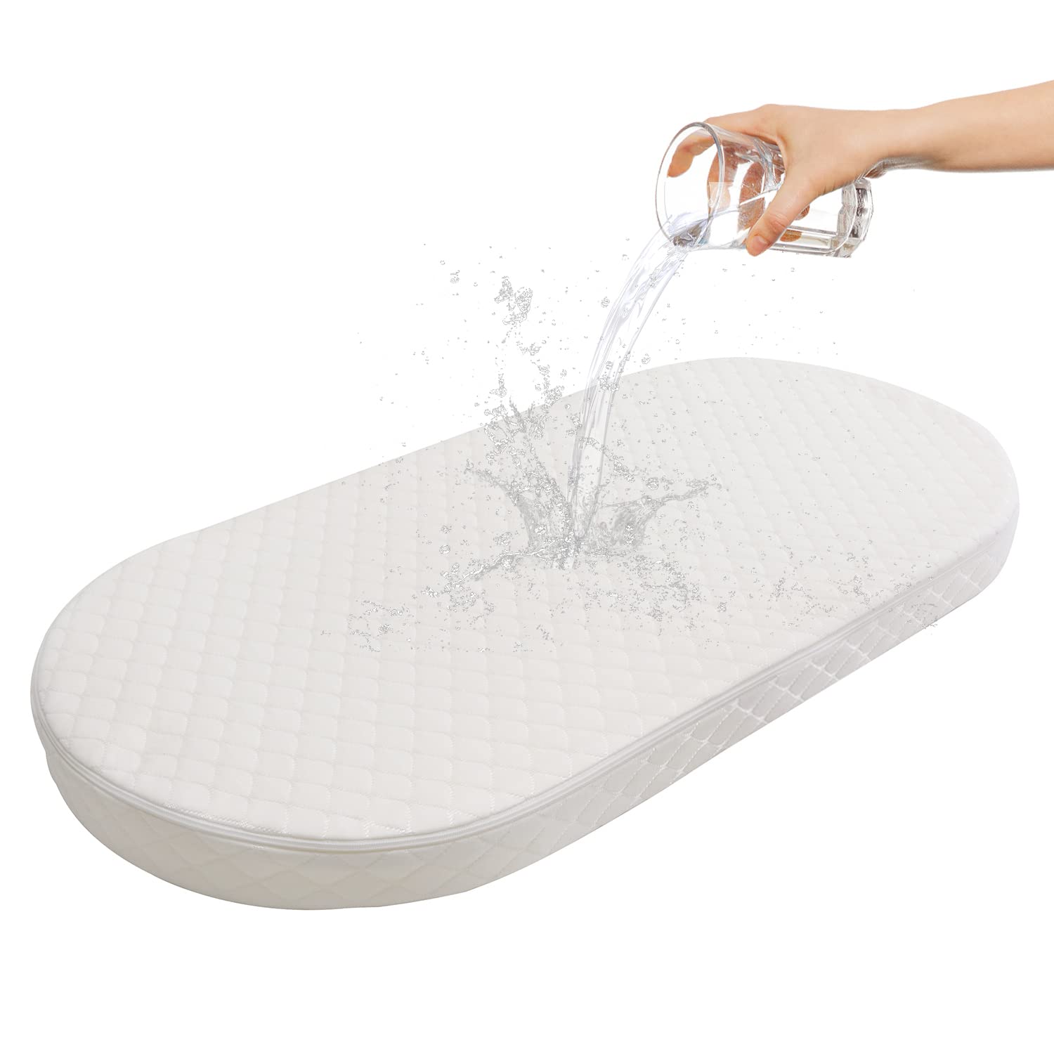 Colchón de moisés para bebé, transpirable, hipoalergénico, espuma de alta calidad,