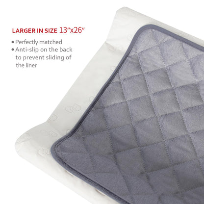 Moonsea forro para cambiador de pañales, antideslizante, impermeable, acolchado, absorbente, lavable, paquete de 3