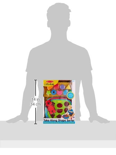 Melissa & Doug juguete clasificador de formas para niños (falta un cuadrado)