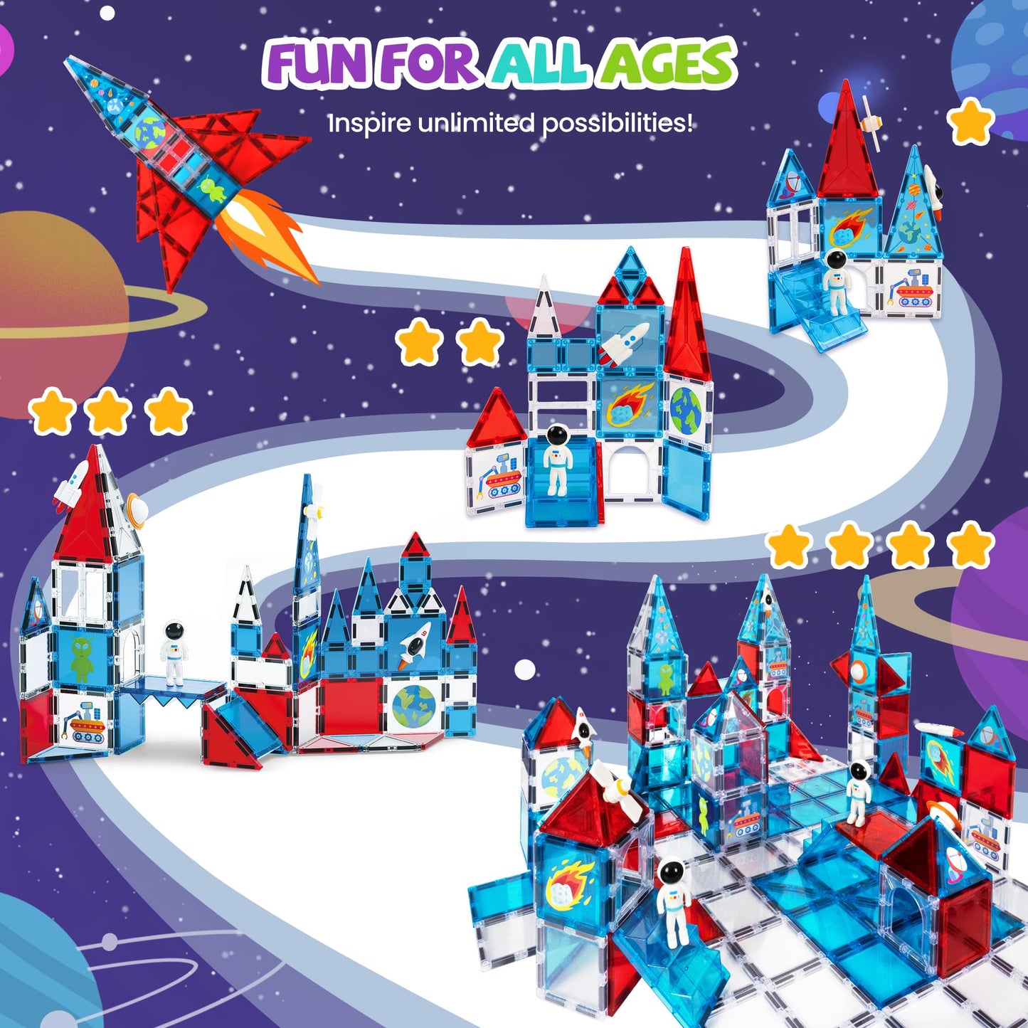 Cossy Azulejos Magnéticos Juego Espacial