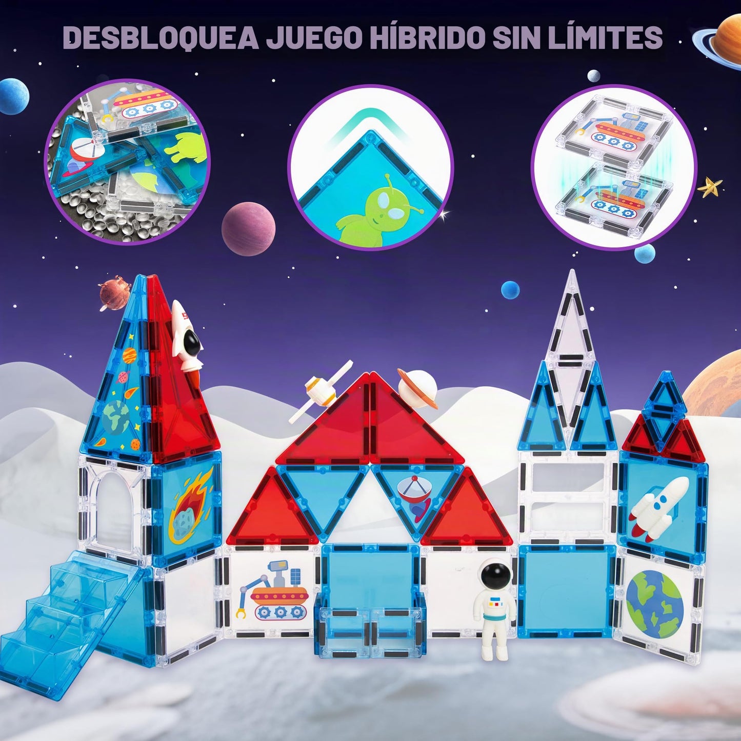 Cossy Azulejos Magnéticos Juego Espacial