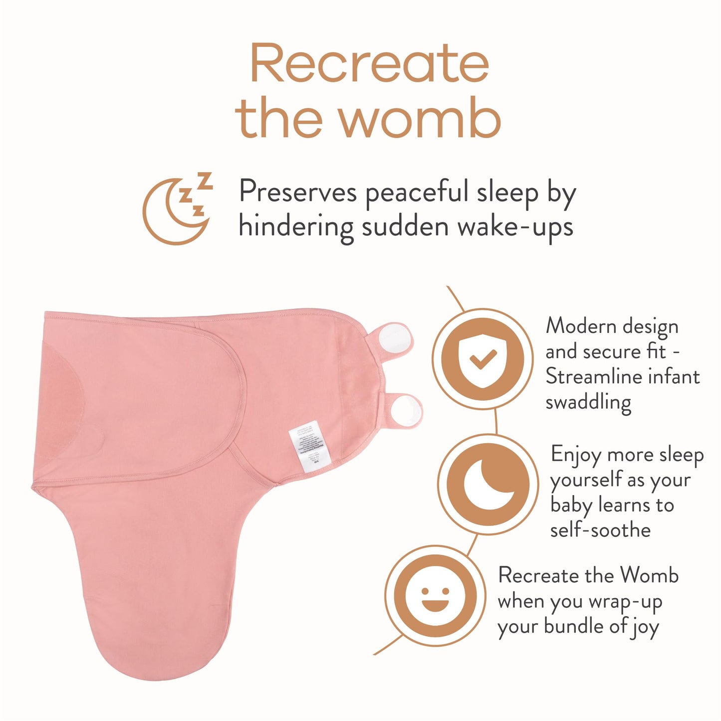 Comfy Cubs Manta de envolver para bebé, 3-6 meses