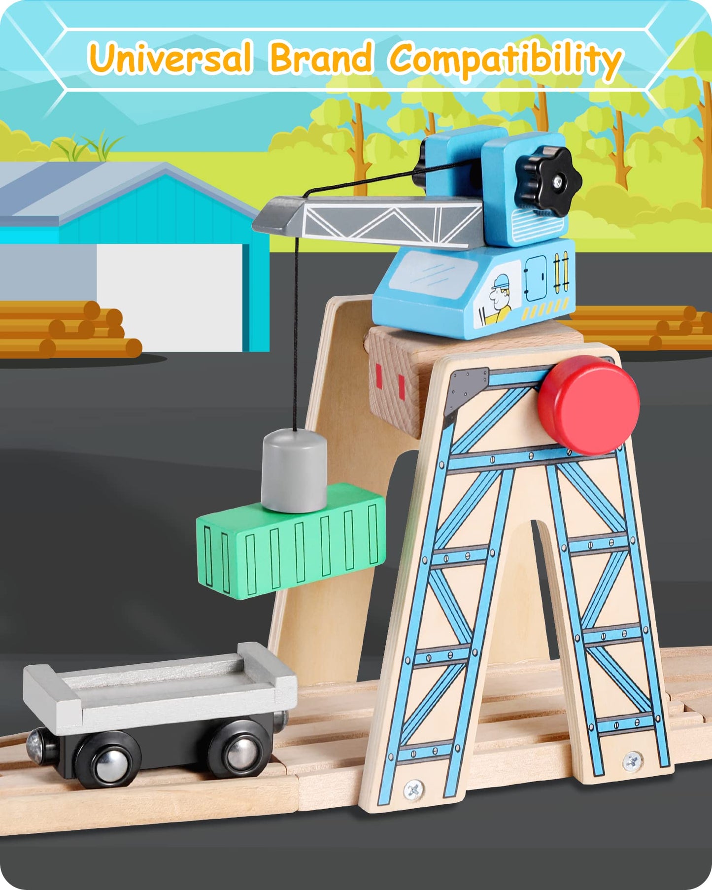 SainSmart Jr. Juego de accesorios de tren de madera