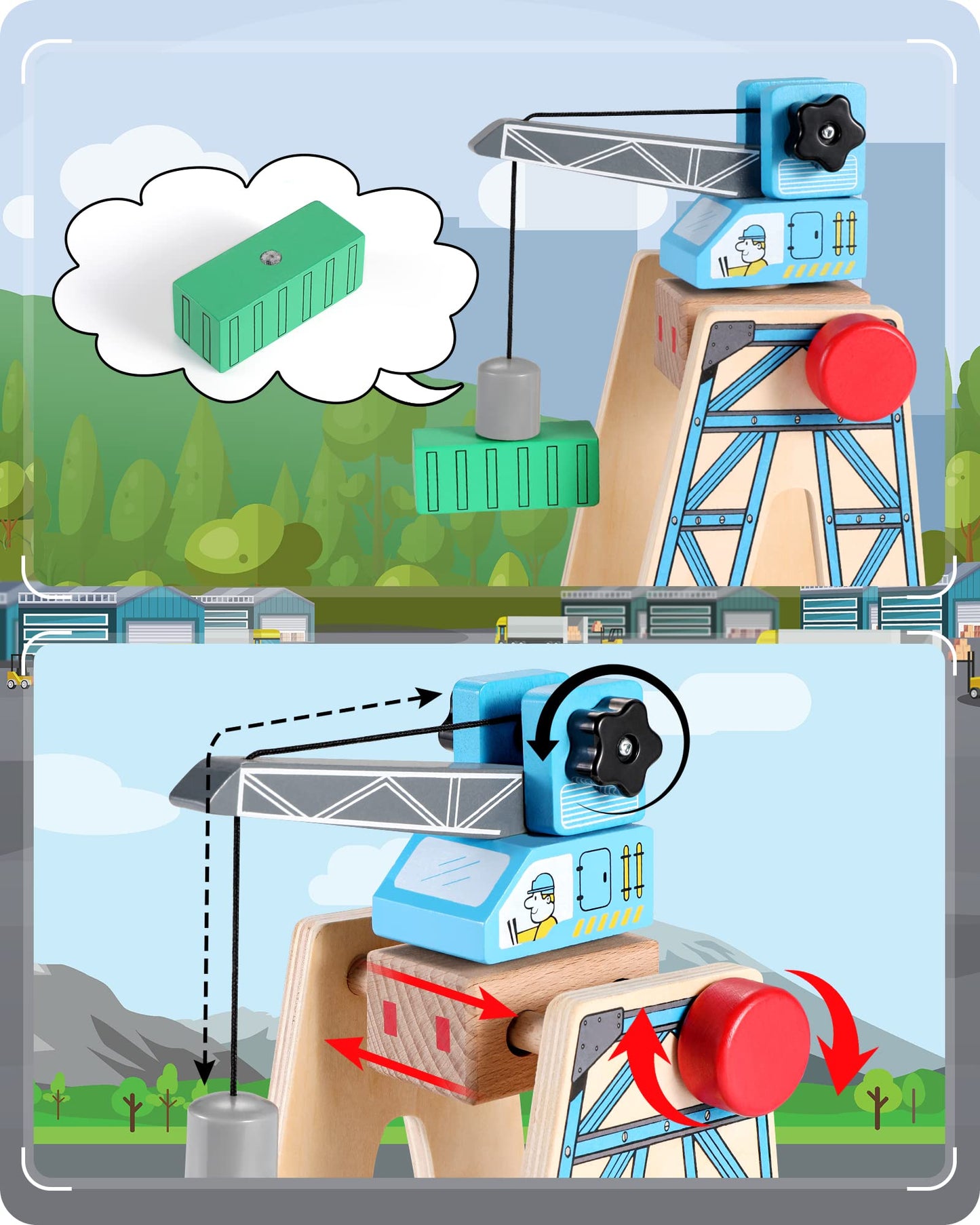 SainSmart Jr. Juego de accesorios de tren de madera