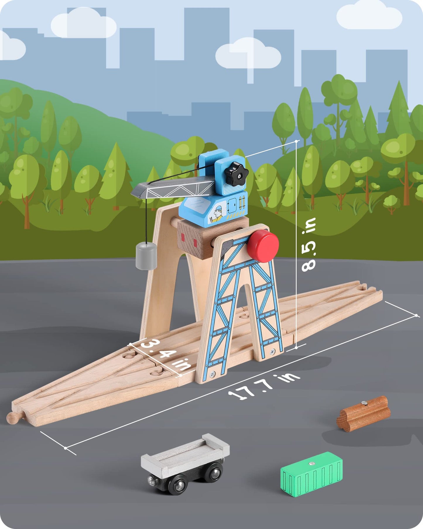 SainSmart Jr. Juego de accesorios de tren de madera