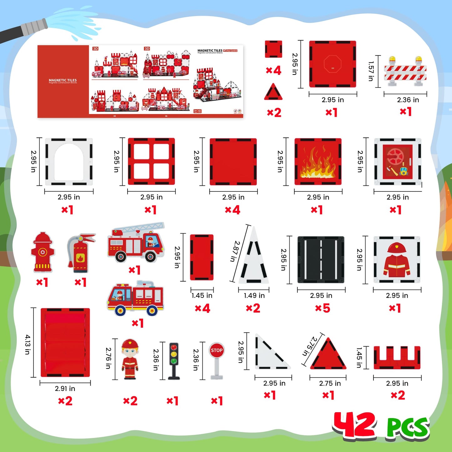 Cossy Azulejos Magnéticos Juego Espacial
