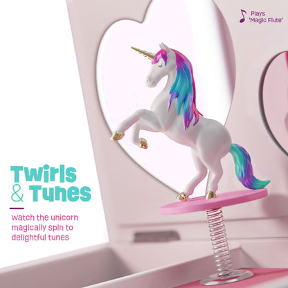 Pretty Me Joyero musical de unicornio para niños, regalos para niñas