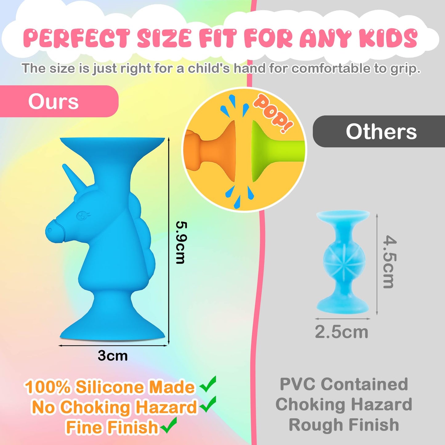 Juguetes de baño creativos para niños de 11 años de unicornio Montesorri