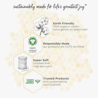 Burt's Bees Beekeeper - Manta unisex para bebé, de algodón 100% orgánico para usar, 6-12