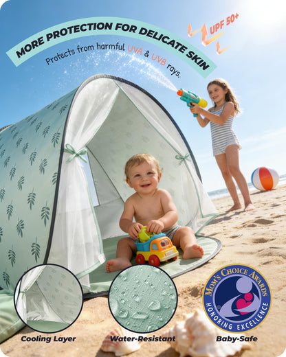 Tienda de campaña de playa para bebé, con protección solar UPF 50+