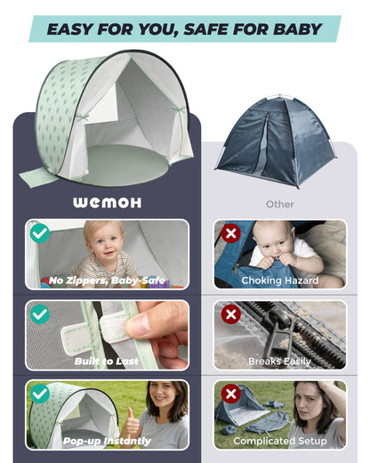 Tienda de campaña de playa para bebé, con protección solar UPF 50+
