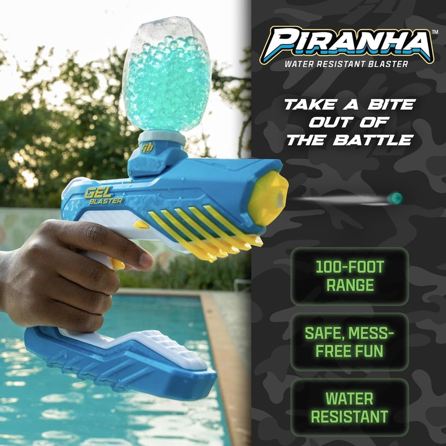 Gel Blaster Piranha, pistola de orbeez