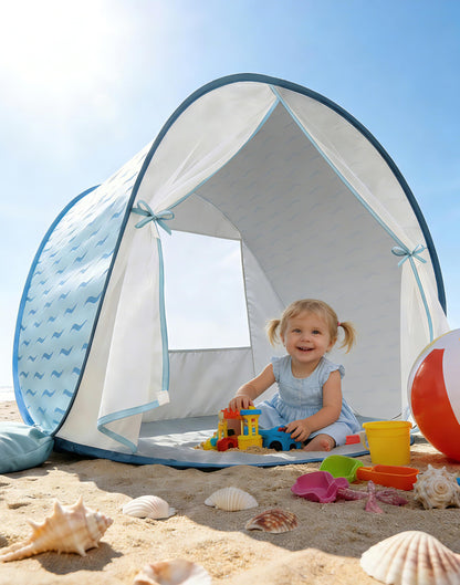 Tienda de campaña de playa para bebé, con protección solar UPF 50+