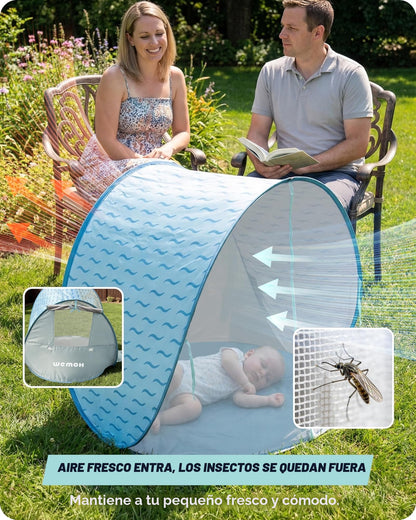 Tienda de campaña de playa para bebé, con protección solar UPF 50+