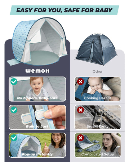 Tienda de campaña de playa para bebé, con protección solar UPF 50+