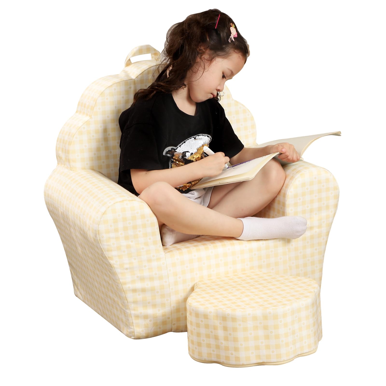 Sofá infantil con otomano