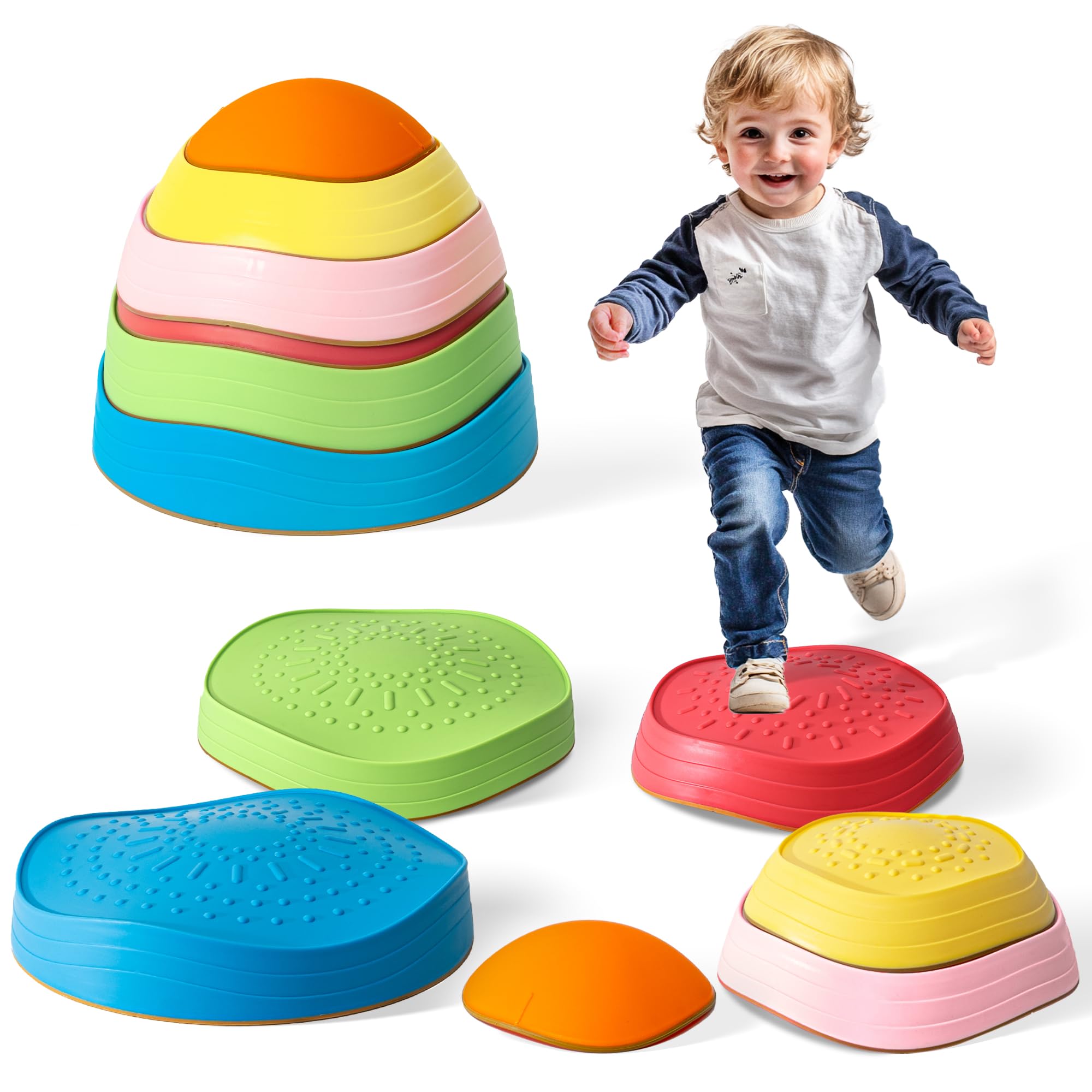 6 piezas de piedras para niños