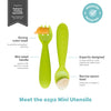 Mini utensilios ezpz - 12 meses+ (tenedor y cuchara en lima)