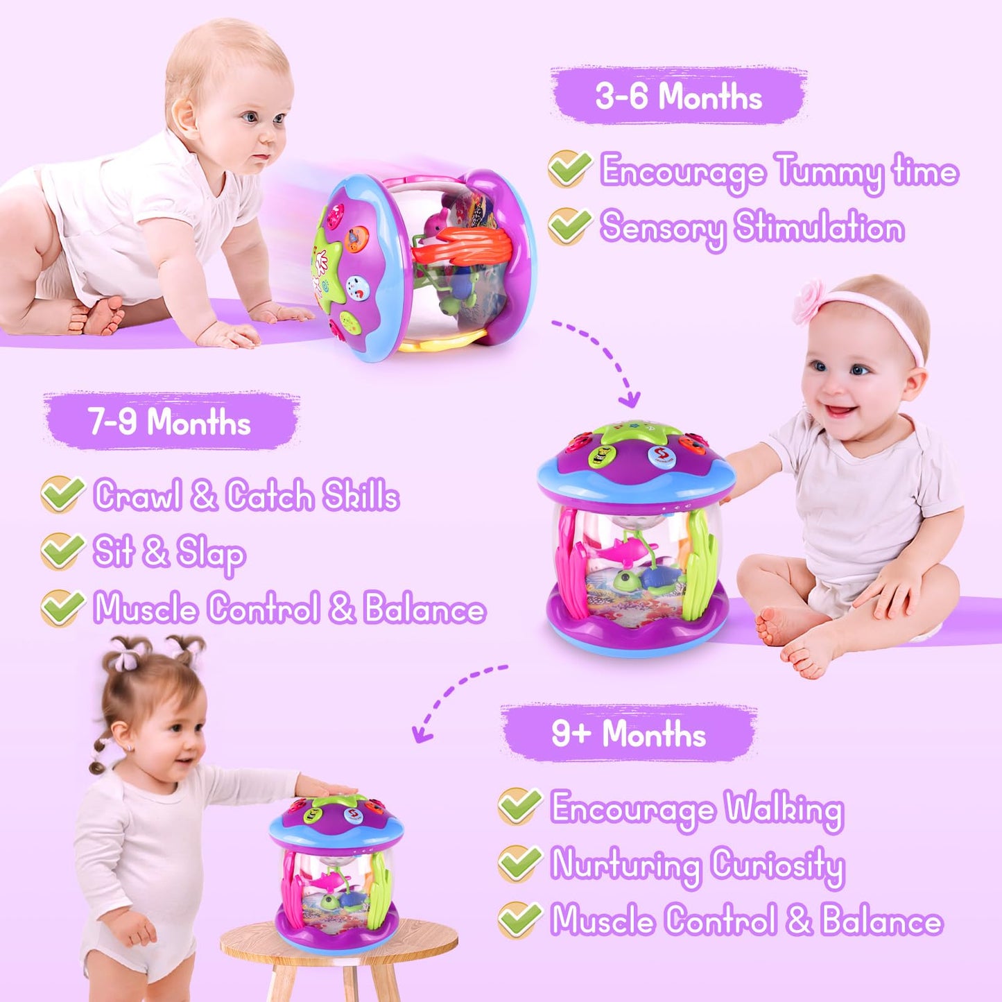 Eilsorrn Juguetes para bebés de 6 a 12 meses