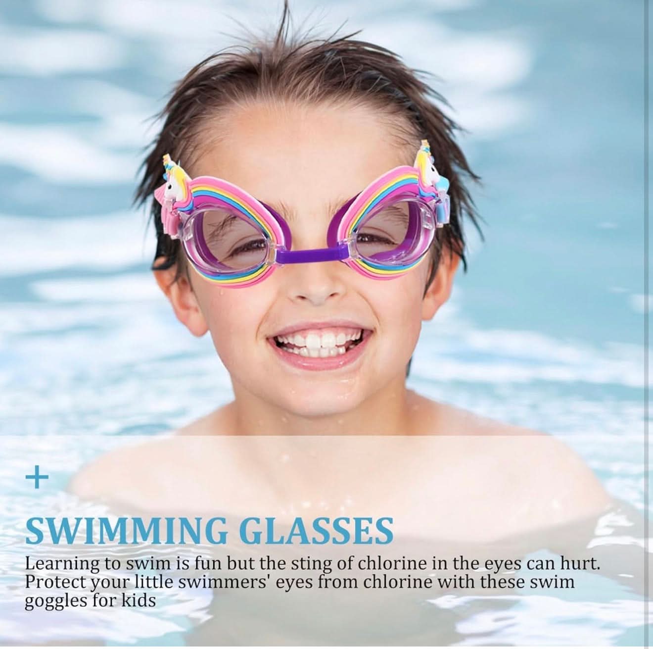 PRETYZOOM Gafas de natación antivaho para niños, 3-6 años
