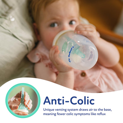 Dr. Talbot's Botellas anticólicos de silicona - (paquete de 2), 5oz, de 0 meses en adelante