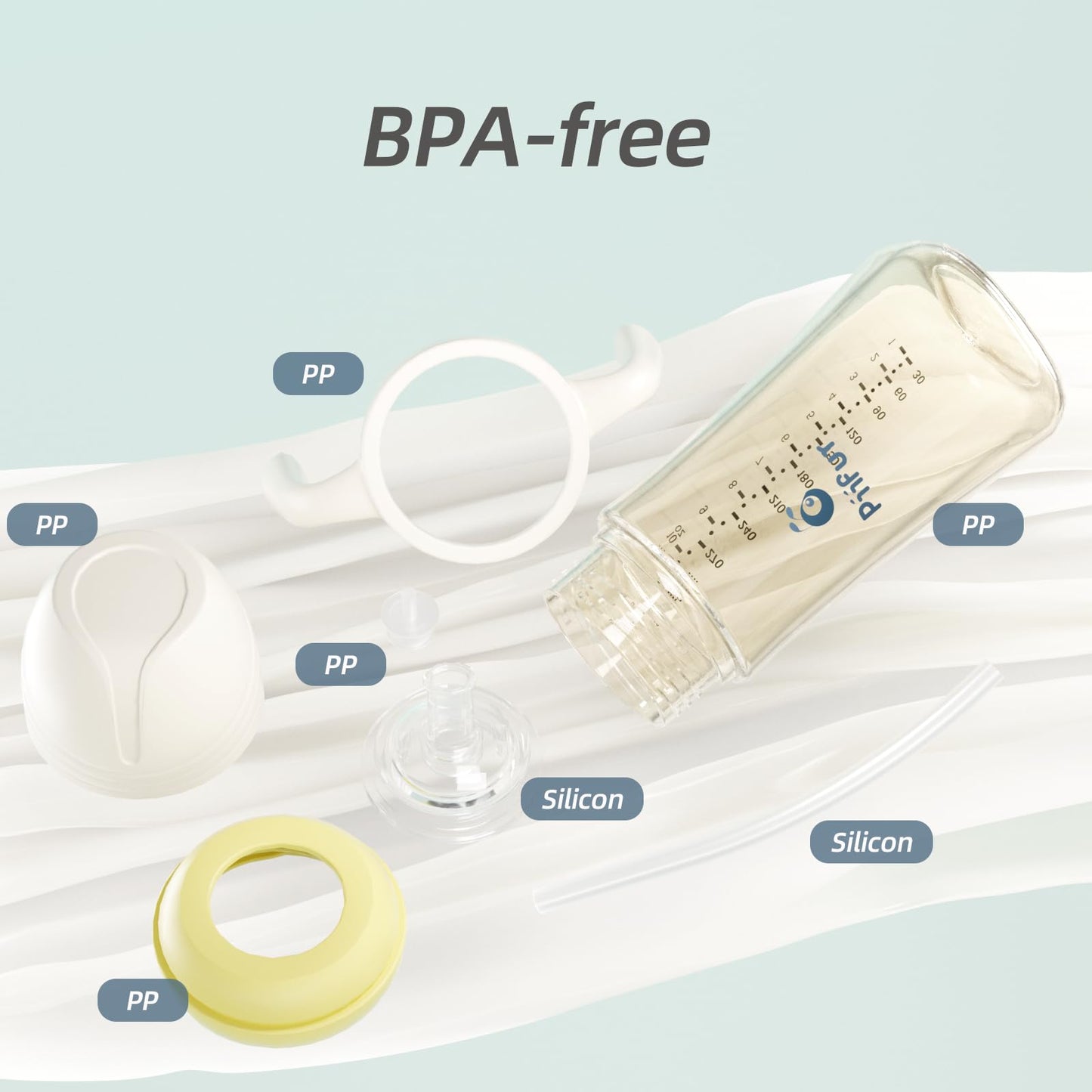 Piifur Vasos para sorber para niños pequeños de 1 a 3 años,