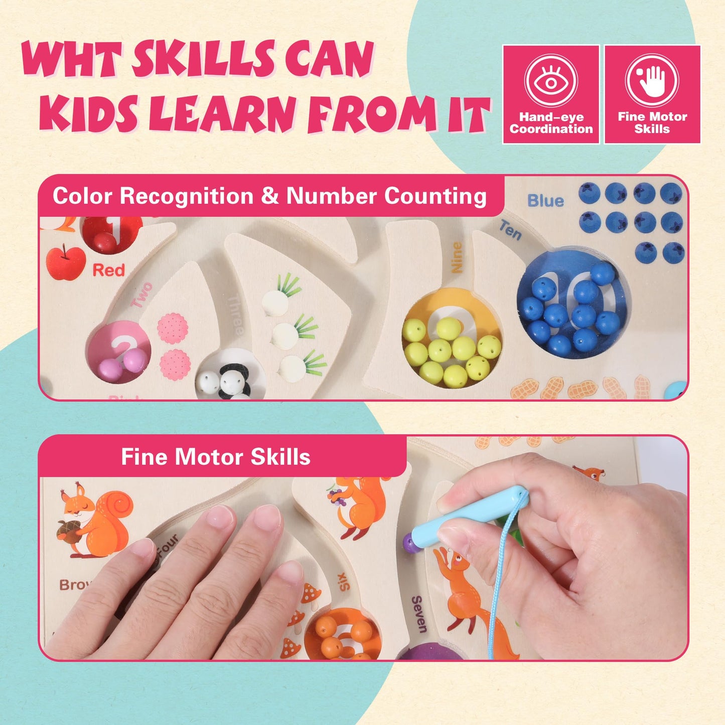 Tablero de actividades de laberinto