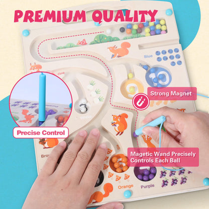 Tablero de actividades de laberinto