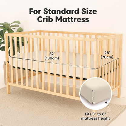 Paquete de 2 sábanas impermeables para cuna de bebé para niños y niñas - 52x28 sábanas para cama