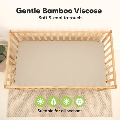 Paquete de 2 sábanas impermeables para cuna de bebé para niños y niñas - 52x28 sábanas para cama