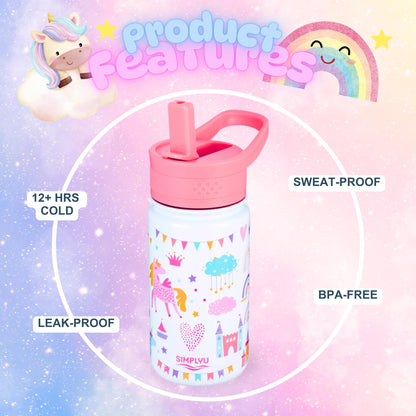 Garrafas de água unicórnio (princesa unicórnio)