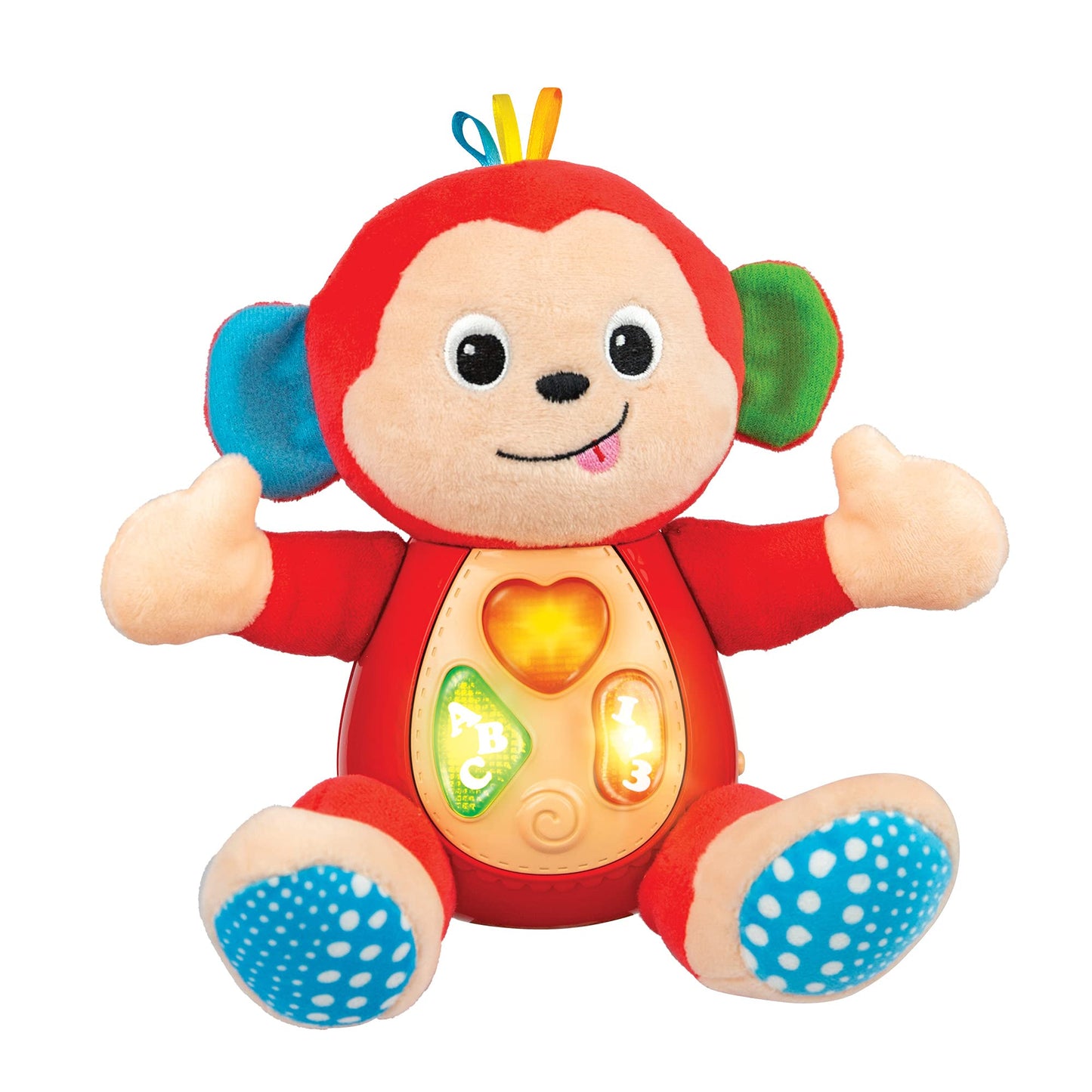 KiddoLab Peluche musical de mono – Animal de peluche suave