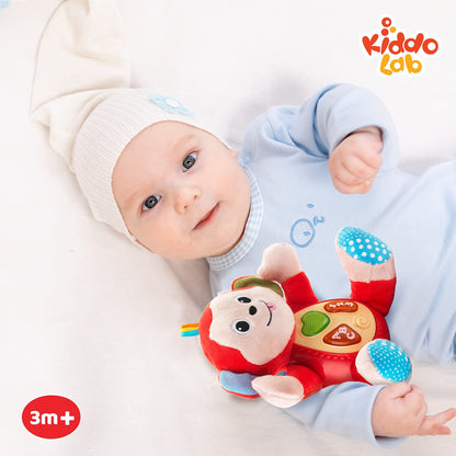 KiddoLab Peluche musical de mono – Animal de peluche suave